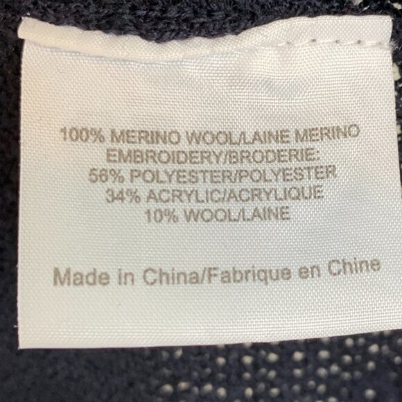 Tory Burch Merino Wool Lightweight Embroidered Short Sleeved Sweater XS - Picture 5 of 7